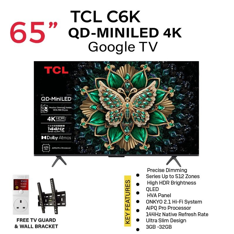 TCL C6K 65 Inch Premium QD-MiniLED TV