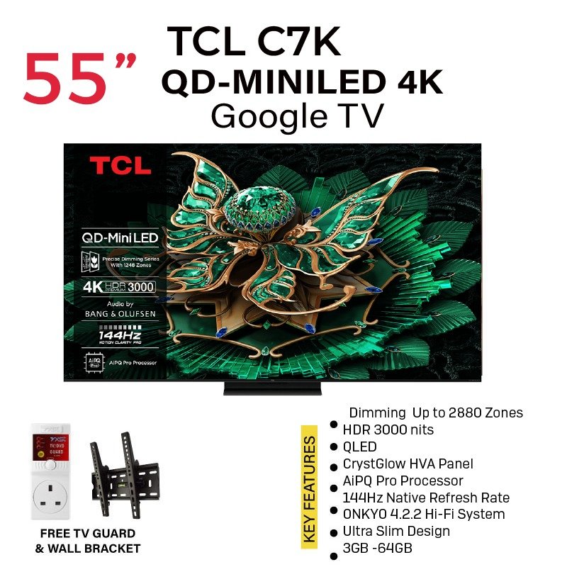 TCL C7K 55 Inch Premium QD-MiniLED TV