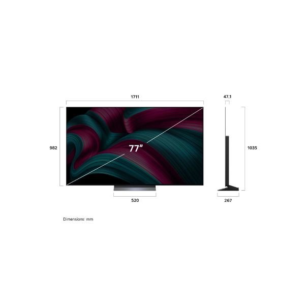 LG 77 inch OLED evo AI C5 4K HDR Smart TV 77C5 - Image 2
