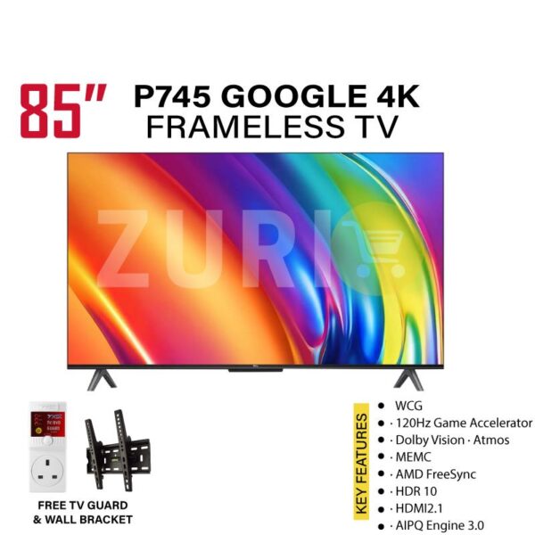 TCL P745 85 inch 4K UHD Google TV