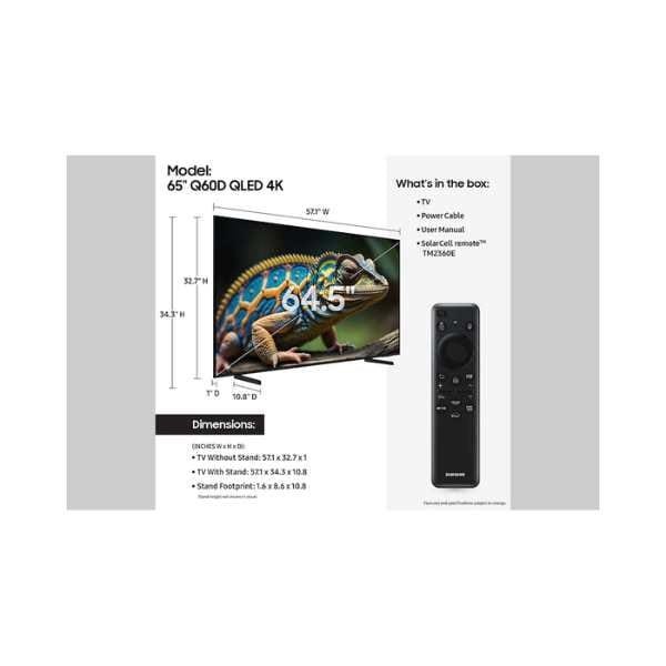 Samsung 65 inch QLED 4K Smart TV 65Q60D - Image 4