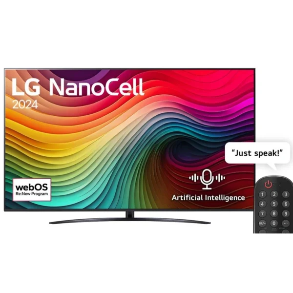 LG  75NANO84T6A NanoCell HDR Smart 4K TV Active HDR webOS Magic Remote AI ThinQ