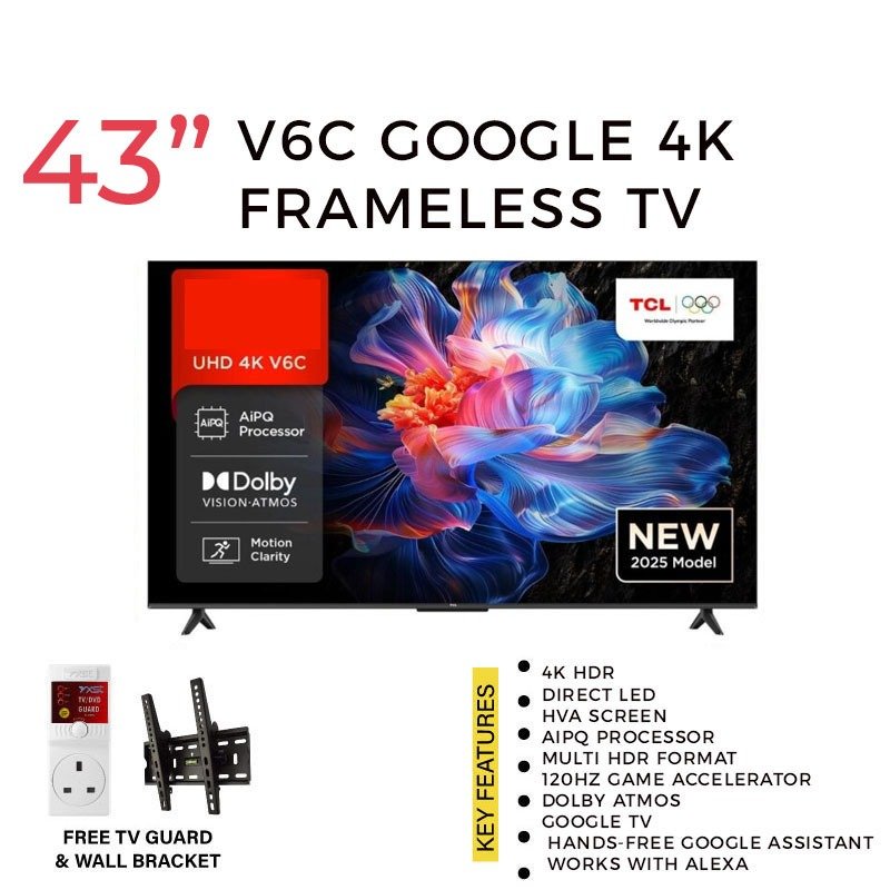 TCL V6C 43 Inch Direct LED 4K HDR Smart TV