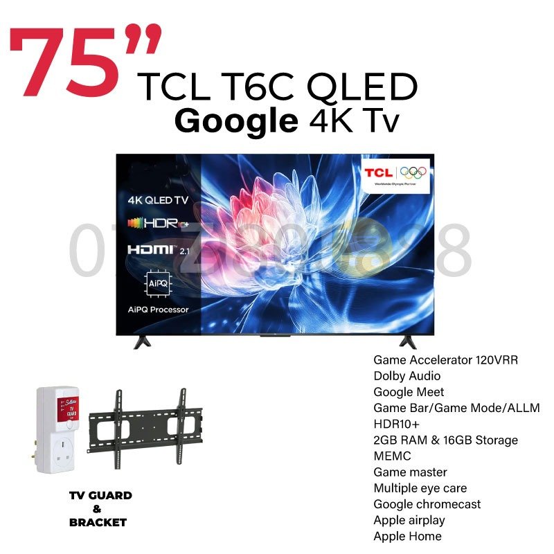 TCL T6C 75 INCH QLED TV